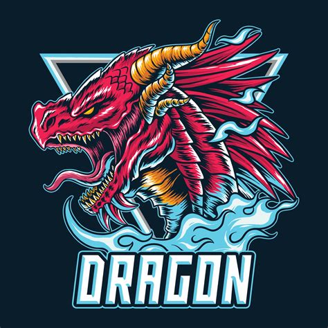 El Logotipo O La Mascota Y El Símbolo Del Dragón E Sport 2133919 Vector