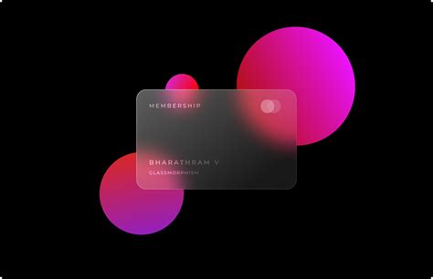 Glassmorphism Debit Card On Behance