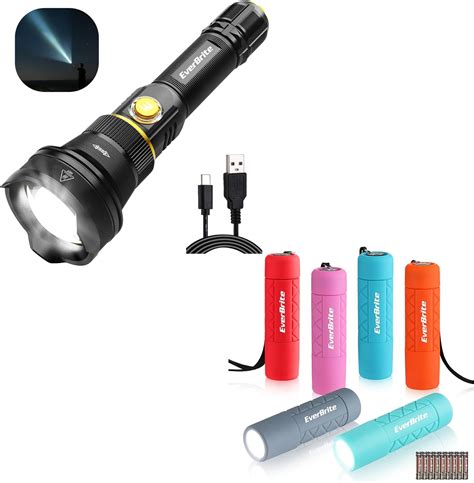 Everbrite Pack Mini Flashlight Set Rechargeable Flashlight Amazon