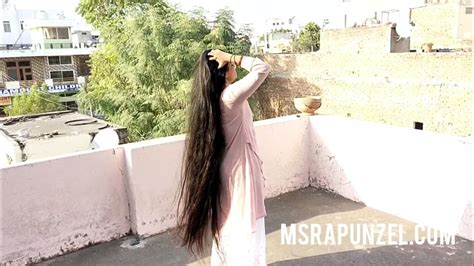 Msrapunzel Knee Length Indian Rapunzel On The Roof Full Video Youtube