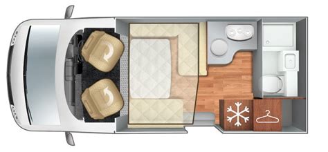 2 Berth Motorhome Layouts