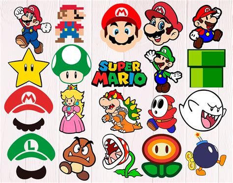 Super Mario Svg Mario Svg Bundle Mario Bros Svg Super Mario Etsy Uk ...