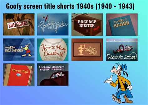 Goofy Shorts Title 1940s 1940 1943 By Osteox6 On Deviantart