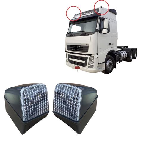 Par Lanterna Teto Volvo FM FH 12 13 FH12 FH13 LED Ampec Autopeças de