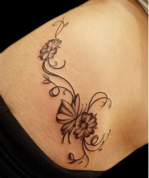 Tattoos For Girls On Hip Flowers