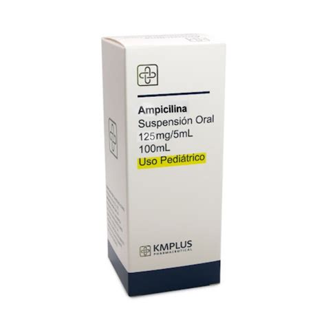 Ampicilina Suspensión Polvo Pediátrico 125Mg 5Ml X 100Ml Kmplus