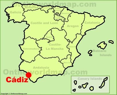 Cádiz Mapa España Mapas de Cádiz