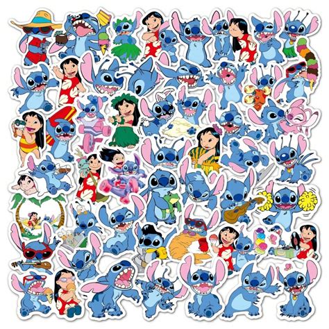 Disney Pcs Original Pcs Lilo Stitch Stickers Waterproof Vinyl