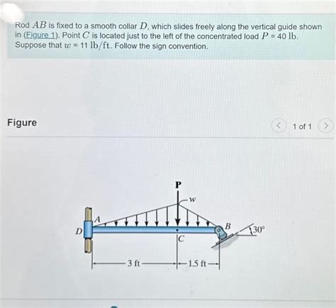 Solved Rod Ab Is Fixed To A Smooth Collar D Which Slides Chegg