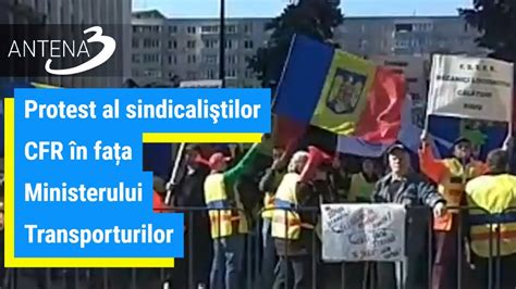 Protest Al Sindicali Tilor Cfr N Fa A Ministerului Transporturilor