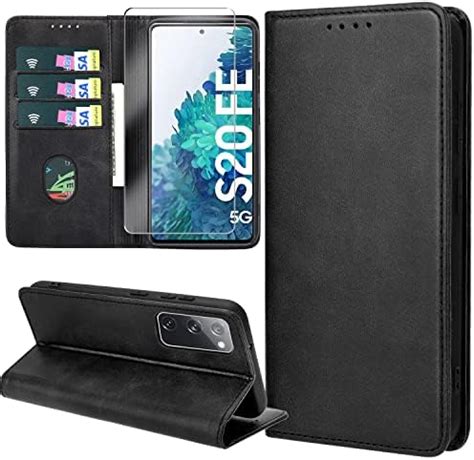 Zyimou Coque Pour Samsung Galaxy S Fe G Housse En Cuir Pu Flip