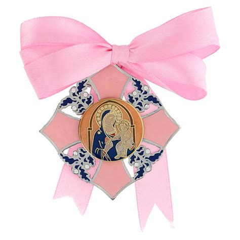 Pink Crib Medal With Virgin Mary Online Sales On