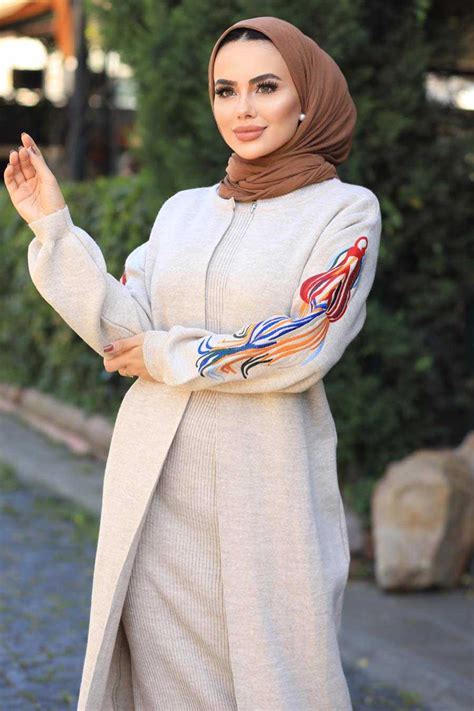 Beige Hijab Dual Suit Dress 2200bej Neva