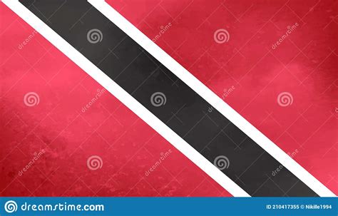 Bandeira Do Vetor Trinidad E Tobago Isolada Em Fundo Branco Ilustra O