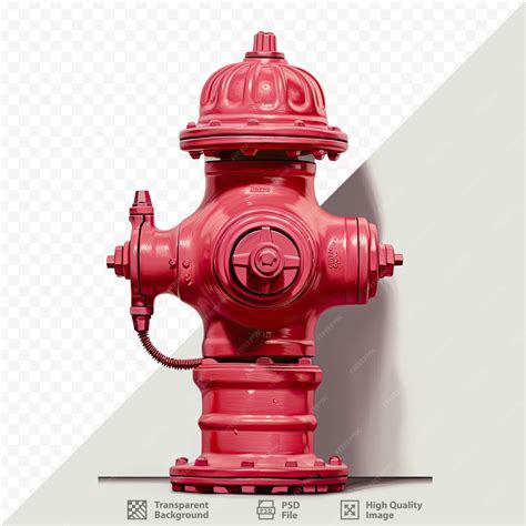 Premium Psd Red Fire Hydrant