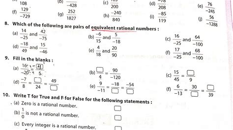 How To Find Equivalent Rational Number Which Are The Pairs Of Equivalent Rational Number Youtube