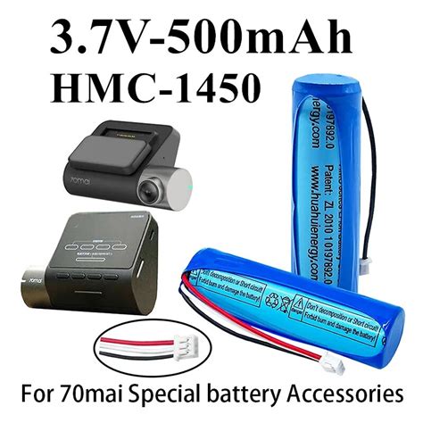 New 3 7V 500mAh Li Ion Battery For 70mai Smart Dash Cam Pro Midrive