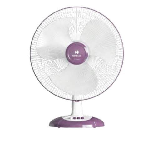 Havells Electricity Swing LX HS White And Purple Table Fan 400 Mm At