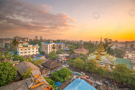 Downtown Yangon skyline in Myanmar - stock photo 4065419 | Crushpixel