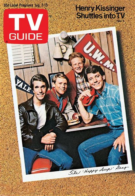 Happy Days From Left Henry Winkler Ron Howard Donny Most Anson