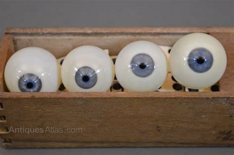 Antiques Atlas 4 Full Round Glass Eyes C1890