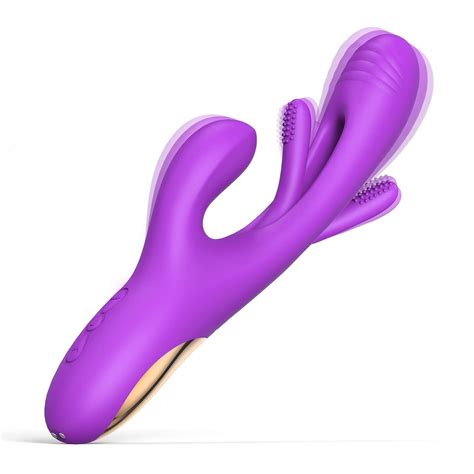 Finger Flapping Dildo G Spot Rabbit Vibrator Clitoral Massager Sex Toy