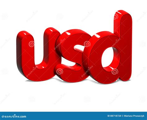 3d Currency Usd Over White Background Stock Illustration