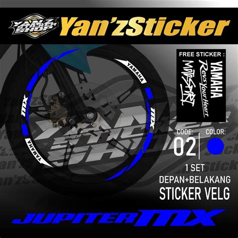 Jual Mahes Striping Stiker Cutting Sticker Velg Yamaha JUPITER MX 135