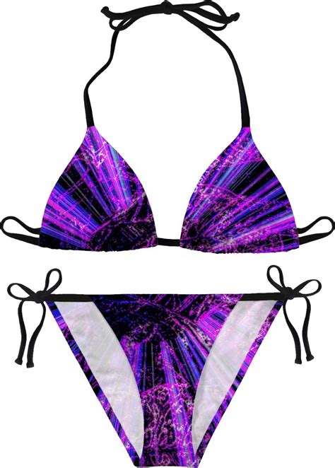 Pink And Black Blossom Shine Custom Bikini By S4 With Black And Pink