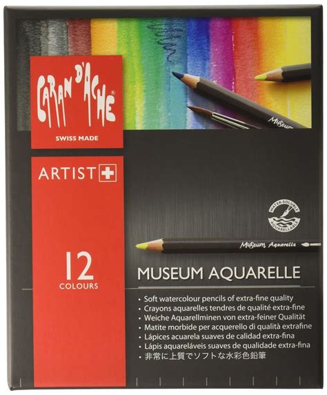 Caran D Ache Museum Aquarelle Pencil Sets Museum Intro Set Of 12 Colours 3510 312 Watercolor