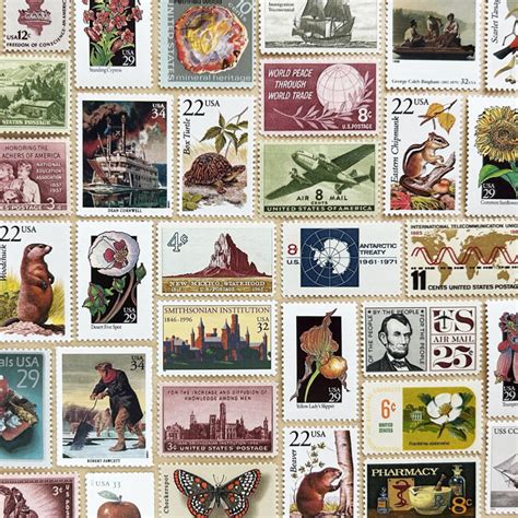 $1.01 . Autumn Vintage Postage Stamp Variety Pack . Set of 5 Postage ...