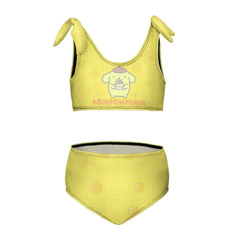 Pompompurin Girls Swimwear Beach Sport Bikini Bathing Suit 2 Piece Swimsuits Walmart