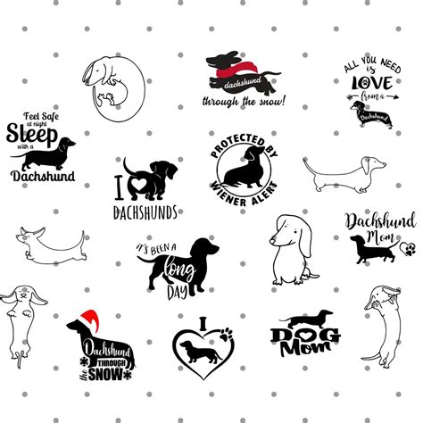 Dachshund Svg Bundle Wiener Dog Svg Bundle Dachshund Paw Svg Dog