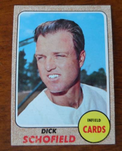 1968 TOPPS BASEBALL 588 DICK SCHOFIELD ST LOUIS CARDINALS X M 0 1351