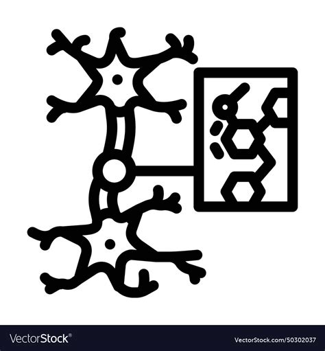 Neurochemistry Neuroscience Neurology Line Icon Vector Image