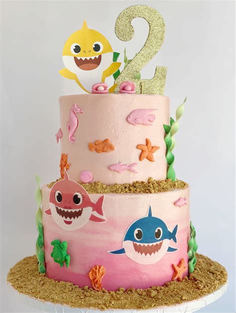 Baby Shark Cake | Shark theme birthday, Shark birthday cakes, Disney ...