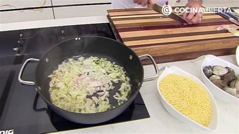 Falso risotto con almejas por Karlos Arguiñano un original plato de pasta