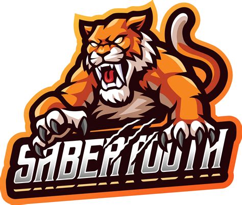 Sabertooth Esport Mascot Logo Design By Visink Thehungryjpeg