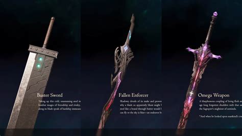 Final Fantasy Xvi Buster Sword Fallen Enforcer Omega Weapon