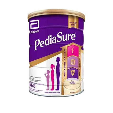 PEDIASURE TRIPLESURE VANILA 850 G Kegunaan Efek Samping Dosis Dan