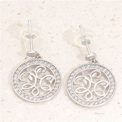 Boucles d oreilles AÉLYS en Or 375 1000 Blanc avec Oxydes AE B4OZ0069