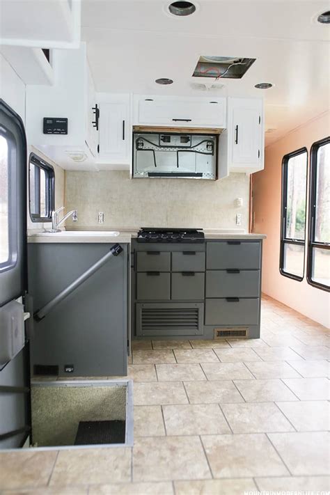 How To Paint Your Rv Kitchen Cabinets Mountainmodernlife