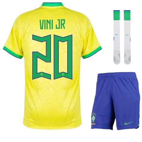 MAILLOT ENFANT DOMICILE BRESIL COUPE DU MONDE 2022 VINI JR