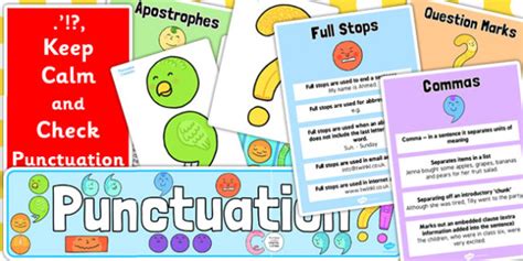 Punctuation Posters Display Pack Primary Resources Ks1