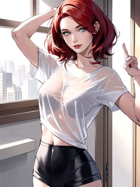 Waist Shot Sunny Oversized T Shirt Hentai AI Porn