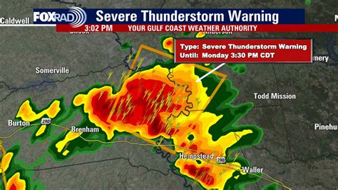 Fox26houston On Twitter Rt Fox26mike Severe Thunderstorm Warning Has Been Issued For Brazos