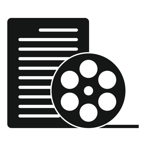 Video Reel Scenario Icon Simple Vector Film Activity Vector