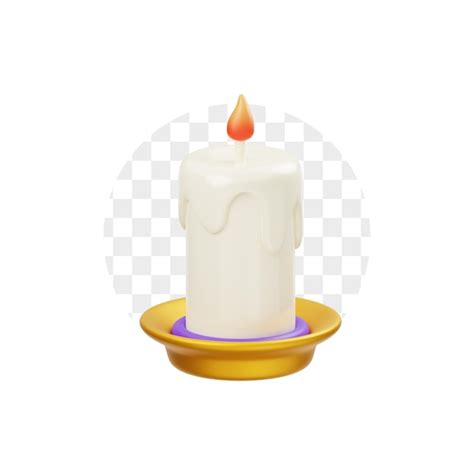 Premium Psd Candle D Illustration