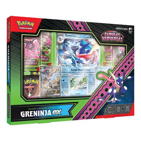 Box Pokémon Coleção Ilustração Especial Fábulas Nebulosas Greninja ex