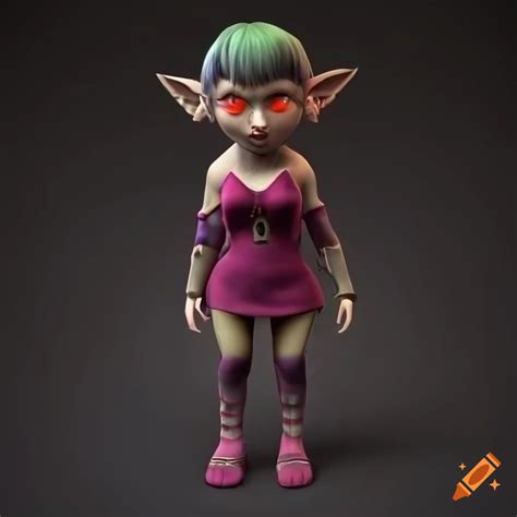 3d Render Of A Cute Goblin Girl On Craiyon